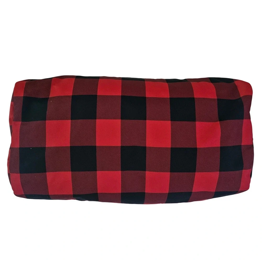 Polo Ralph Lauren Buffalo Plaid Duffel Red Black Recycled REPREVE 405807135001